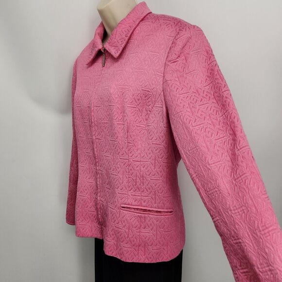 Norton McNaughton Blazer Women's Size 16 Pink Zip Front - Picture 6 of 11